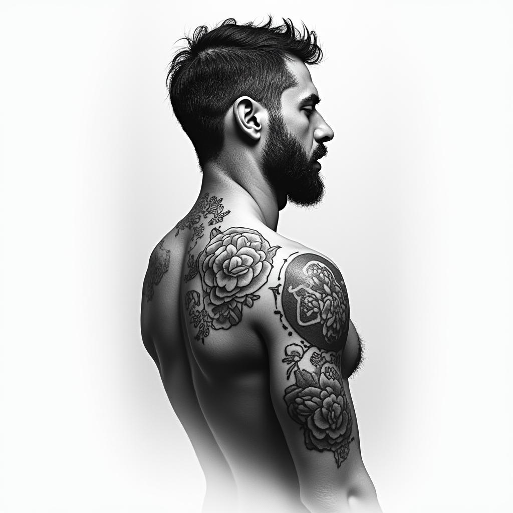 Man tattoohigly detailed tattoo - Variation 4