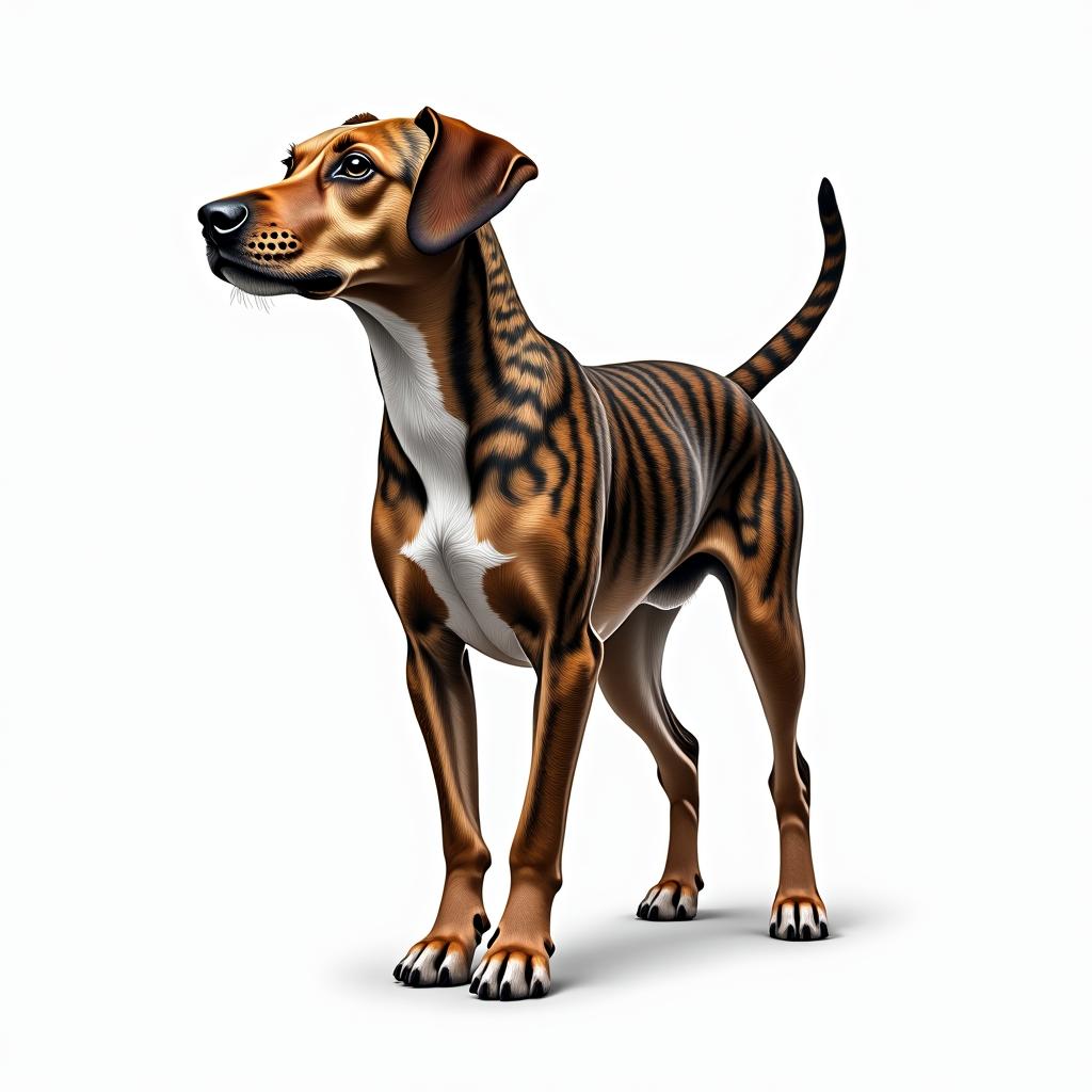 Picture of a brown Colby PITTBULL with dark brindle stripes down its backin new school tattoo, pop culture, modern, detailed tattoo, illustrative - Variation 2