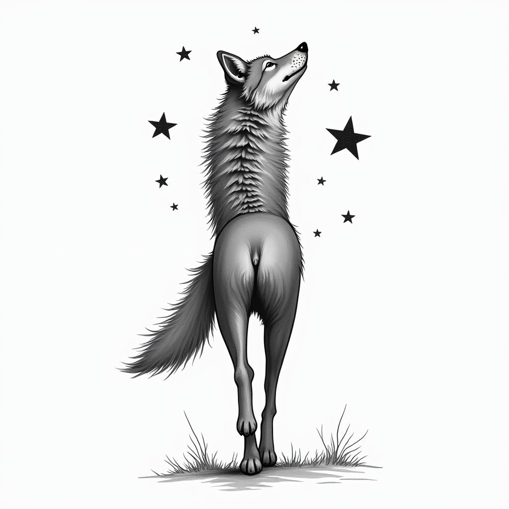 Wolf tattoo design