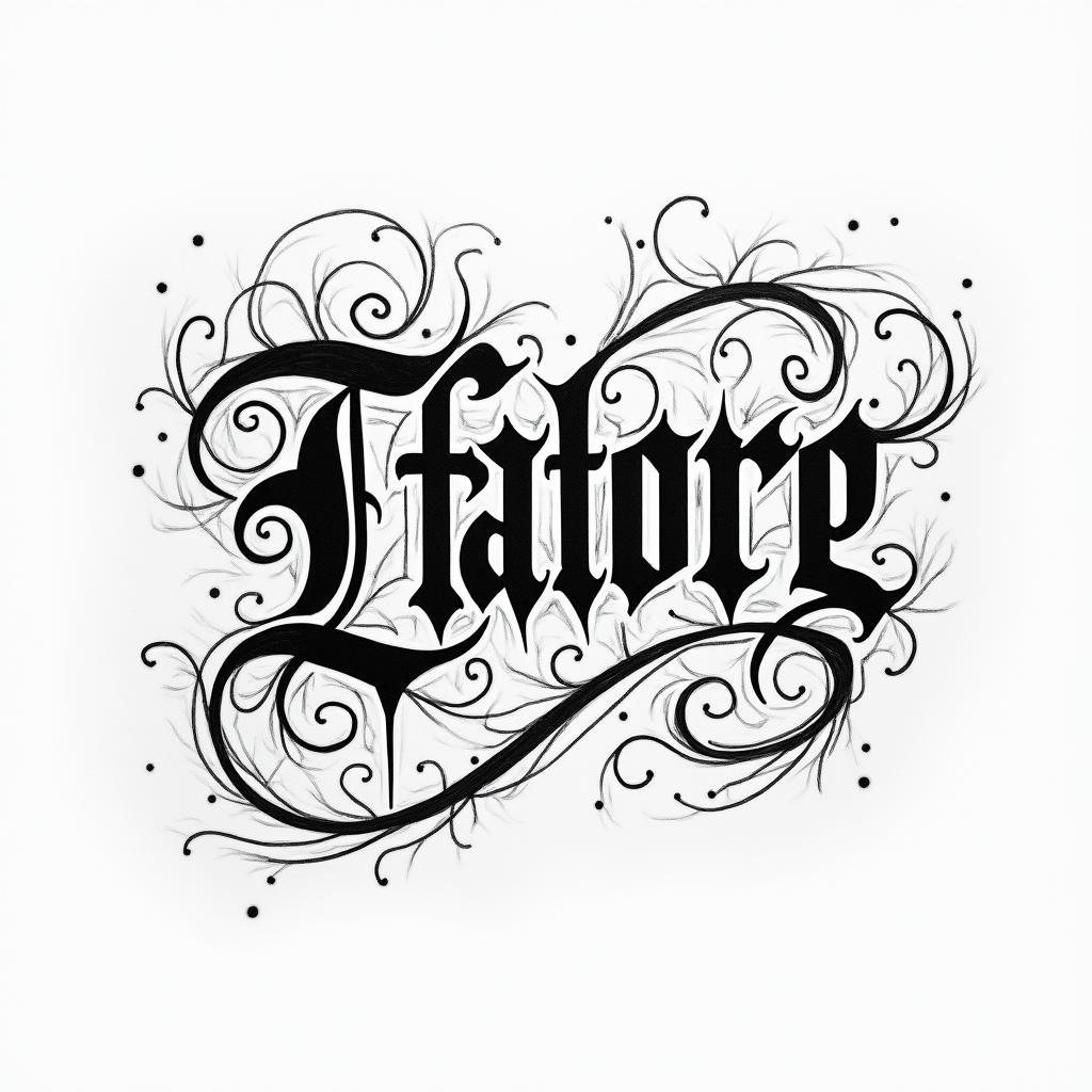 2001 -03-24 2003-02-06 2005-03-14 2017-02-11 2018-06-03 1986-12-30text-based tattoo, gothic font ultra-realistic, perfectly placed, high-quality font design, photo-realistic shading, 8k, high quality, finely detailed typography - Variation 4