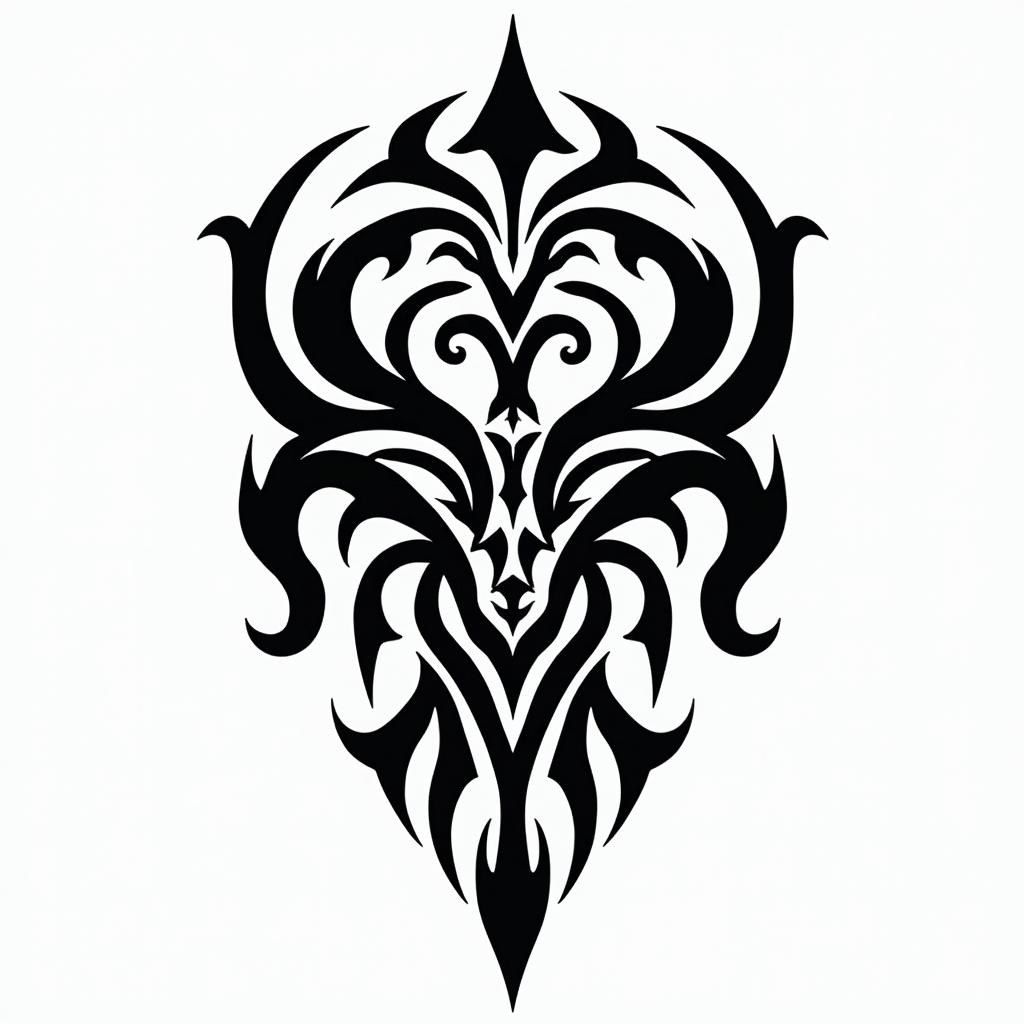 Raidersin tribal tattoo style, featuring bold and black geometric shapes, curved lines, intertwine and flow seamlessly, creating a powerful and symbolic design, polynesian and maori styles - Variation 4