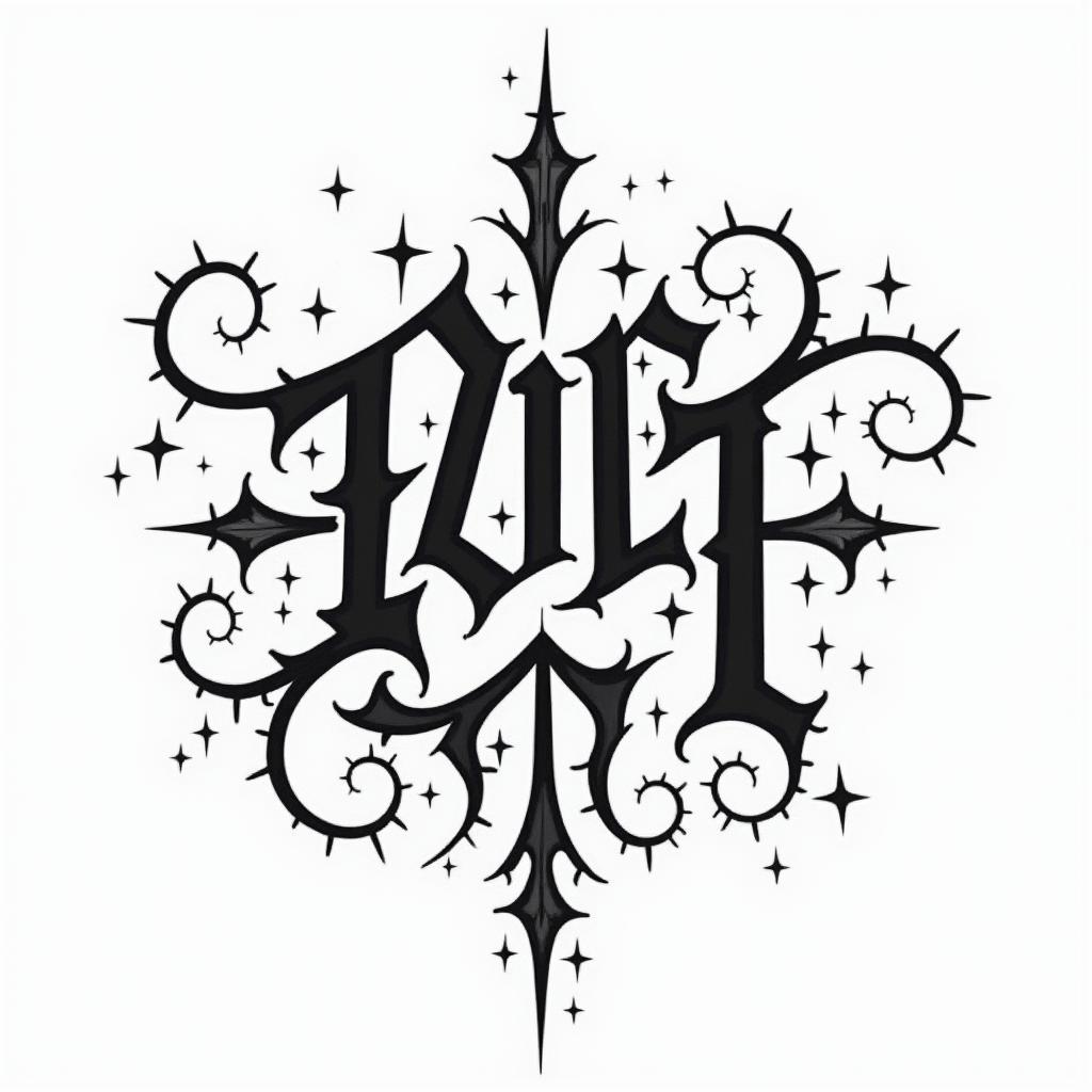 Use the dates 2001 -03-24 2003-02-06 2005-03-14 2017-02-11 2018-06-03 1986-12-30 to make many paths tattootext-based tattoo, gothic font ultra-realistic, perfectly placed, high-quality font design, photo-realistic shading, 8k, high quality, finely detailed typography - Variation 7