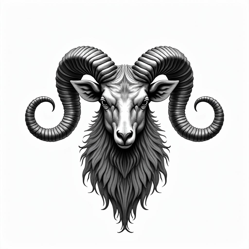 Emil, Capricornhigly detailed tattoo - Variation 3