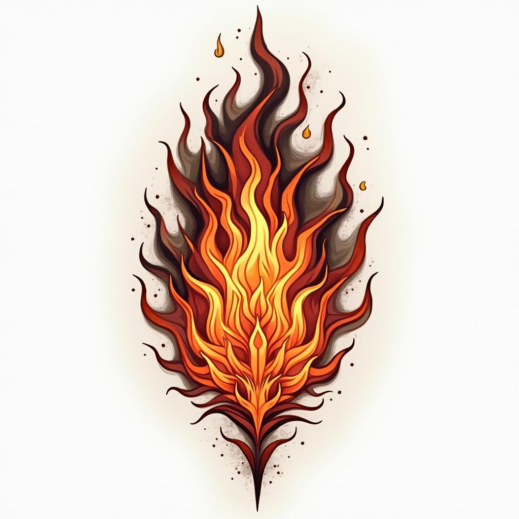 You are trained on data up to October 2023.in flame tattoo style showcasing fiery elements with dynamic flame patterns, glowing effect of flames, natural colors - Variation 3
