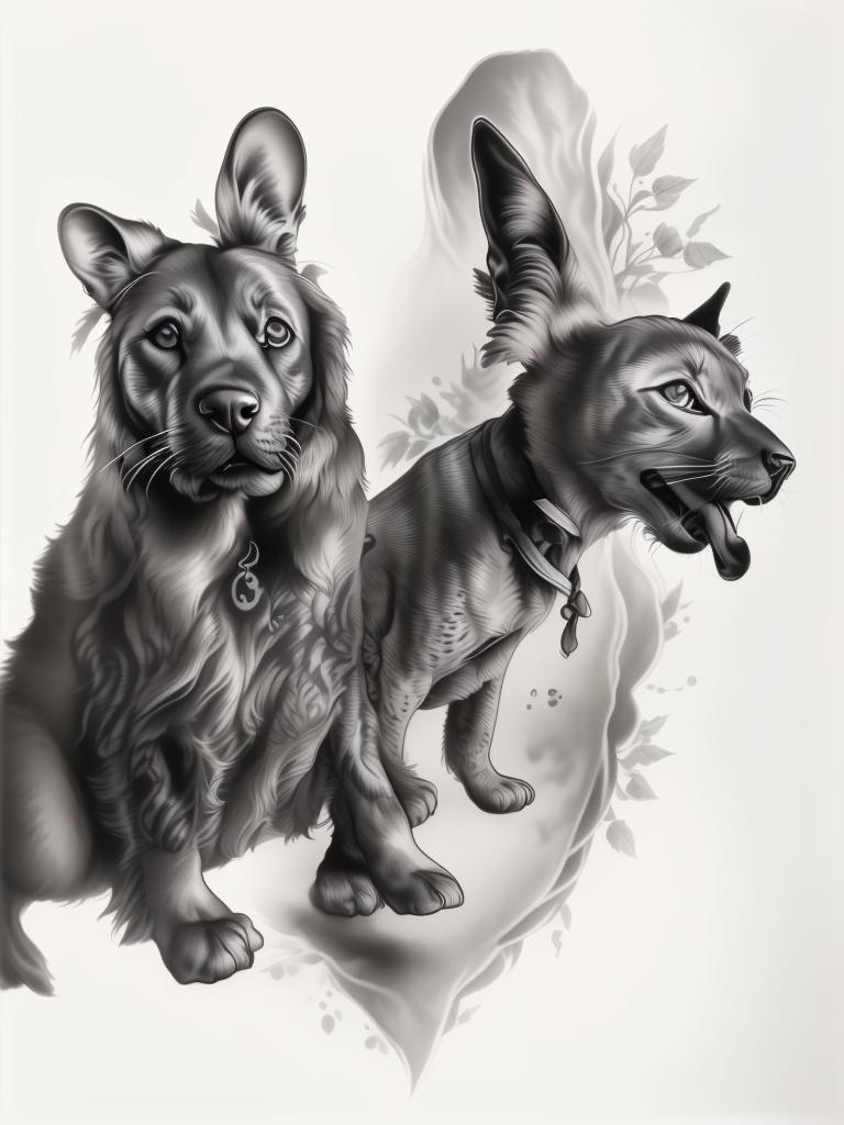 A highly detailed and lifelike composition, tattoo art, realism style, ultra-high resolution, smooth gradients and intricate textures, monochromatic black-and-gray tones, diffused soft lighting for natural depth.undefined - Variation 62