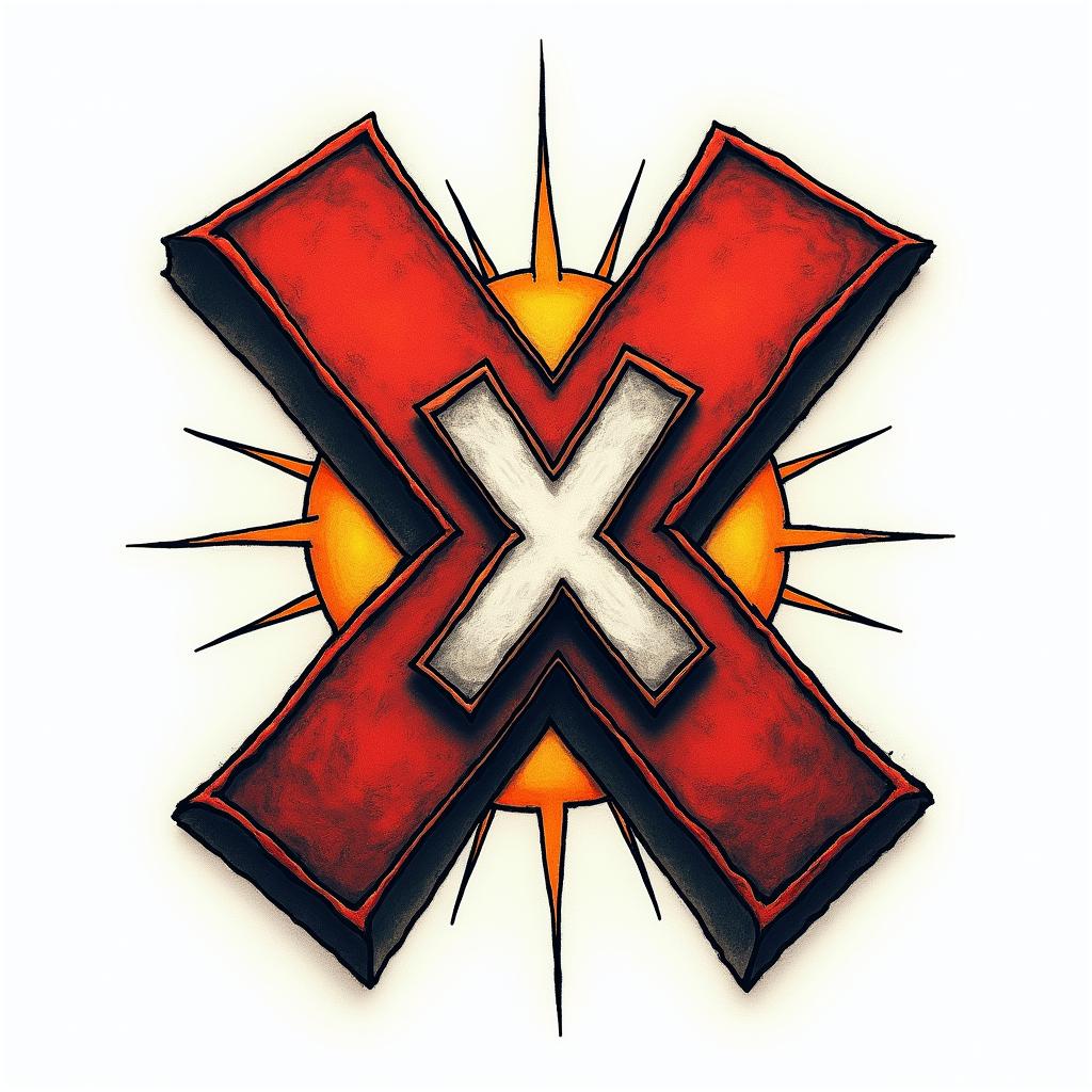X -men x on the back of the seat cover with an old English L in the middle of the x
on the head restin pop art style tattoo, featuring bold and vibrant colors, exaggerated outlines, iconic imagery, inspired by comic books and speech bubbles, comic book characters, retro pop culture - Variation 4