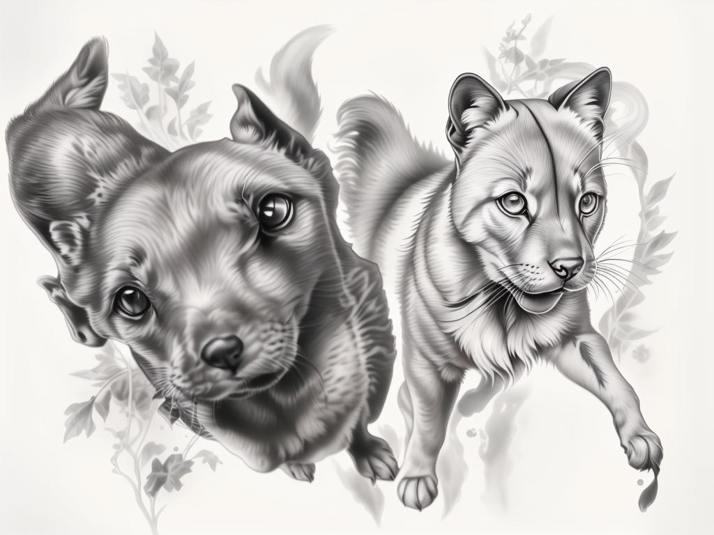 A highly detailed and lifelike composition, tattoo art, realism style, ultra-high resolution, smooth gradients and intricate textures, monochromatic black-and-gray tones, diffused soft lighting for natural depth.undefined - Variation 59