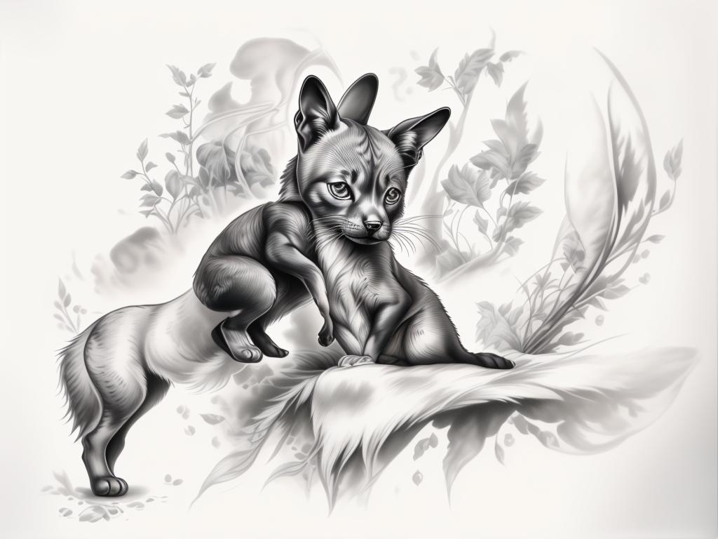 A highly detailed and lifelike composition, tattoo art, realism style, ultra-high resolution, smooth gradients and intricate textures, monochromatic black-and-gray tones, diffused soft lighting for natural depth.undefined - Variation 49
