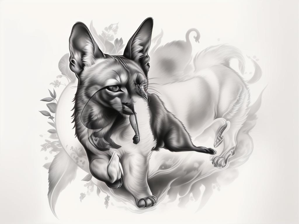A highly detailed and lifelike composition, tattoo art, realism style, ultra-high resolution, smooth gradients and intricate textures, monochromatic black-and-gray tones, diffused soft lighting for natural depth.undefined - Variation 51