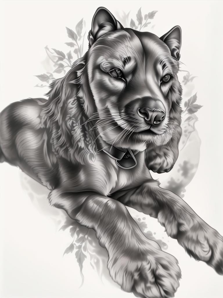 A highly detailed and lifelike composition, tattoo art, realism style, ultra-high resolution, smooth gradients and intricate textures, monochromatic black-and-gray tones, diffused soft lighting for natural depth.undefined - Variation 48