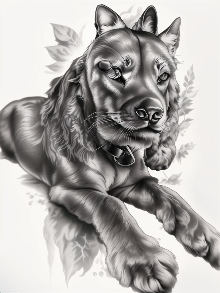 A highly detailed and lifelike composition, tattoo art, realism style, ultra-high resolution, smooth gradients and intricate textures, monochromatic black-and-gray tones, diffused soft lighting for natural depth.undefined - Variation 45