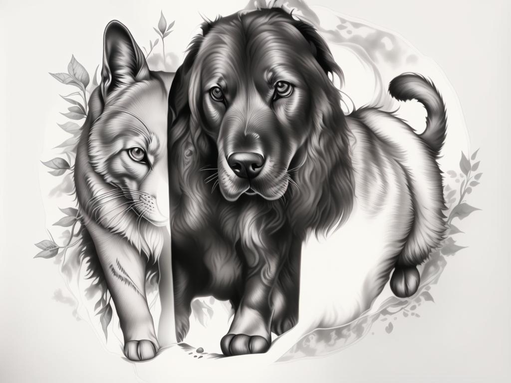 A highly detailed and lifelike composition, tattoo art, realism style, ultra-high resolution, smooth gradients and intricate textures, monochromatic black-and-gray tones, diffused soft lighting for natural depth.undefined - Variation 43