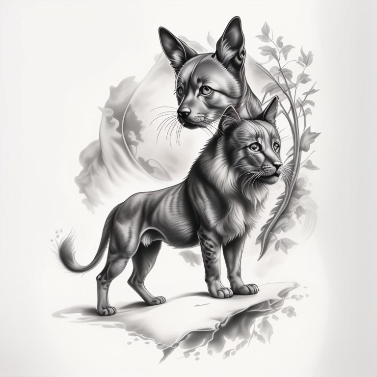 A highly detailed and lifelike composition, tattoo art, realism style, ultra-high resolution, smooth gradients and intricate textures, monochromatic black-and-gray tones, diffused soft lighting for natural depth.undefined - Variation 35