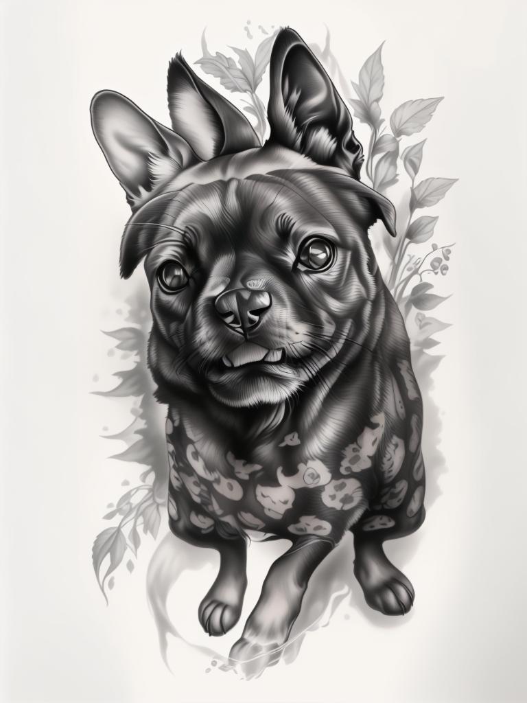 A highly detailed and lifelike composition, tattoo art, realism style, ultra-high resolution, smooth gradients and intricate textures, monochromatic black-and-gray tones, diffused soft lighting for natural depth.undefined - Variation 37