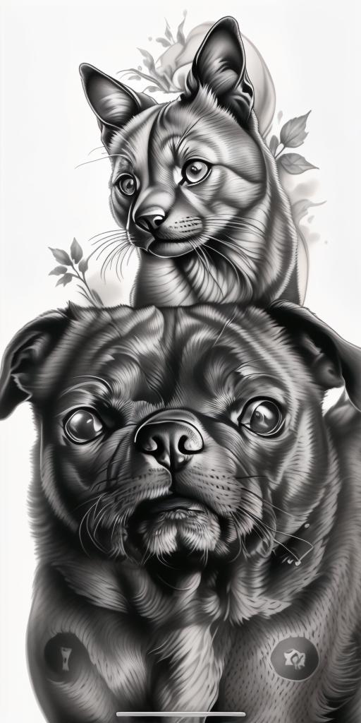 A highly detailed and lifelike composition, tattoo art, realism style, ultra-high resolution, smooth gradients and intricate textures, monochromatic black-and-gray tones, diffused soft lighting for natural depth.undefined - Variation 32