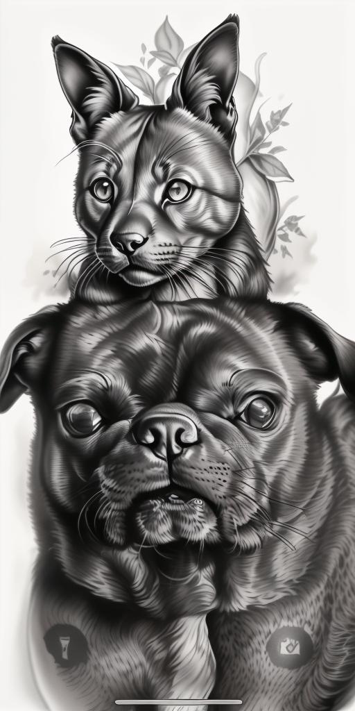 A highly detailed and lifelike composition, tattoo art, realism style, ultra-high resolution, smooth gradients and intricate textures, monochromatic black-and-gray tones, diffused soft lighting for natural depth.undefined - Variation 29
