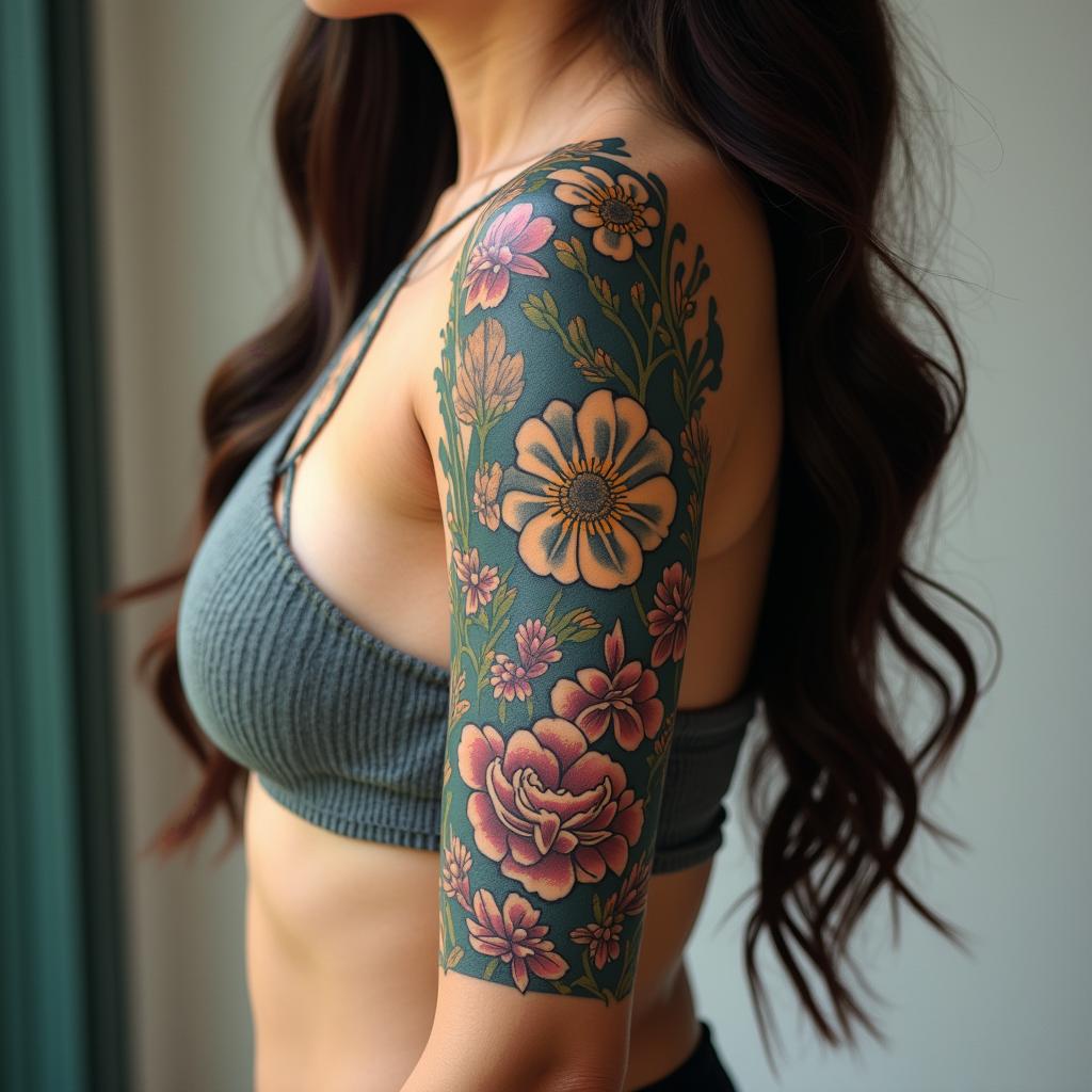 Sílvia, saggitarius, love to read, love the ocean and beachesin realism tattoo style, featuring a highly detailed, lifelike, capturing every detail, photorealistic, ultra realistic, intricate shading, smooth and sharp,   - Variation 4