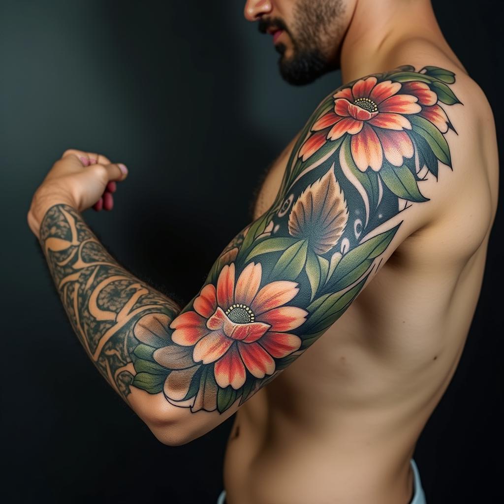 Life balancehigly detailed tattoo - Variation 3