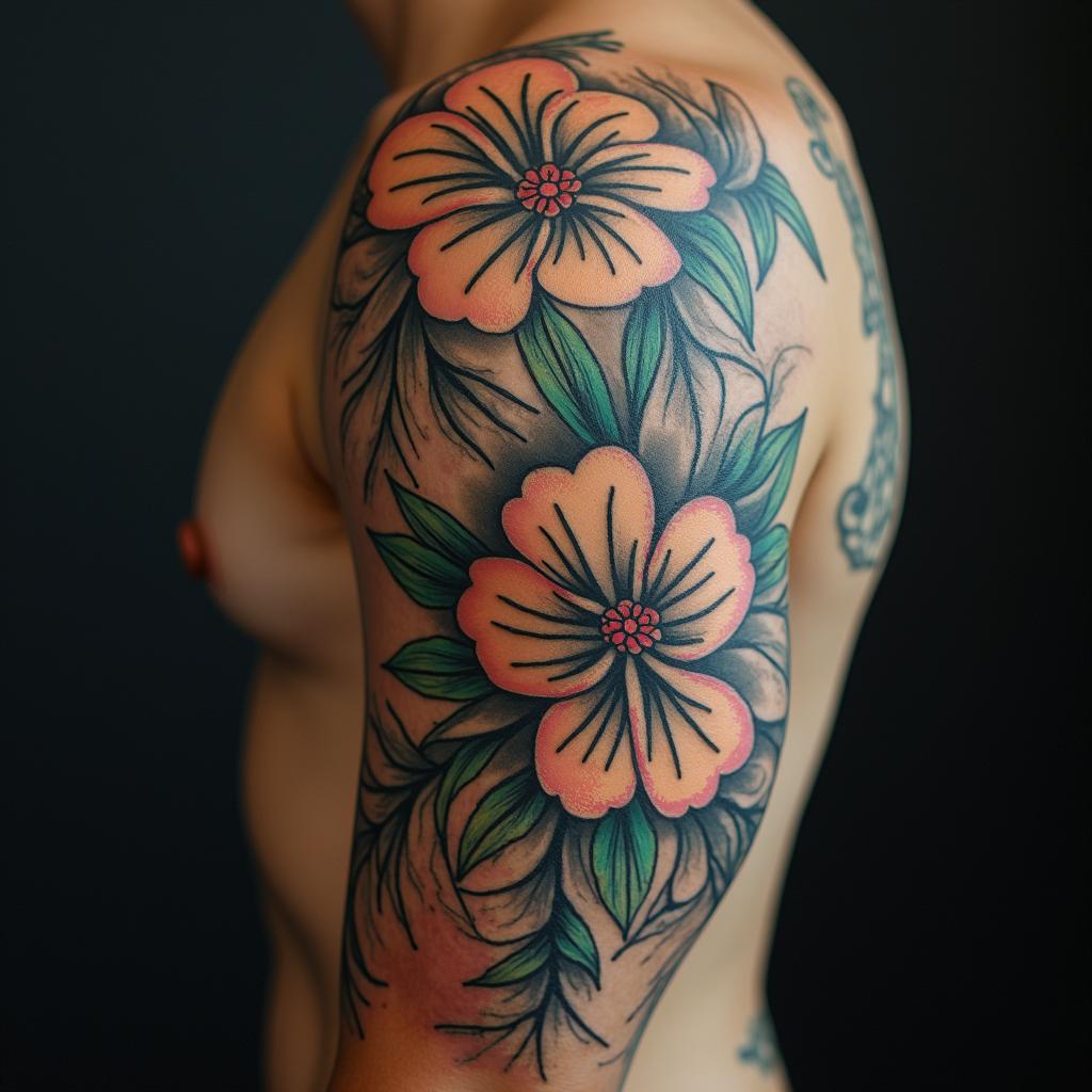 Life balancehigly detailed tattoo - Variation 2