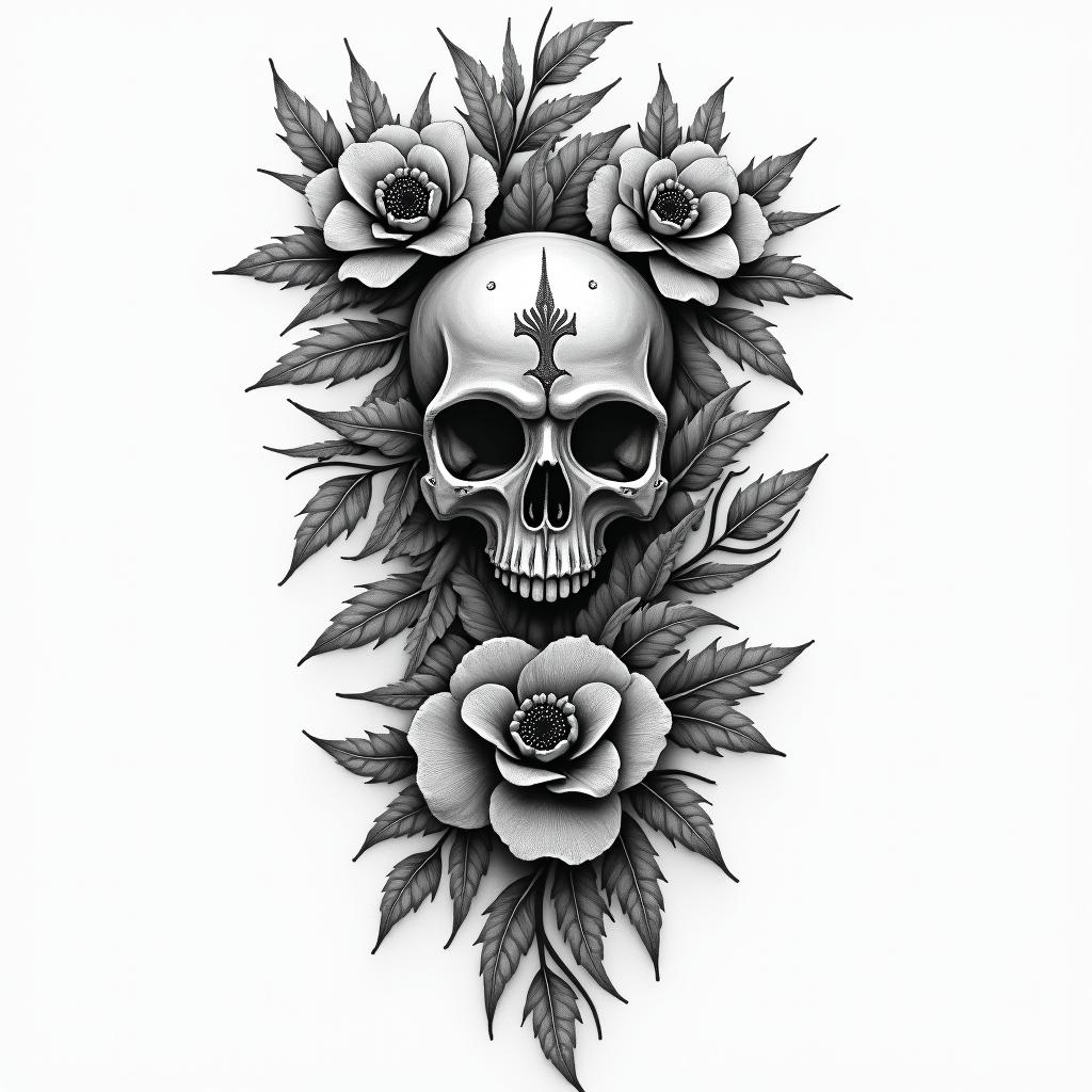 California Mexicohigly detailed tattoo - Variation 4