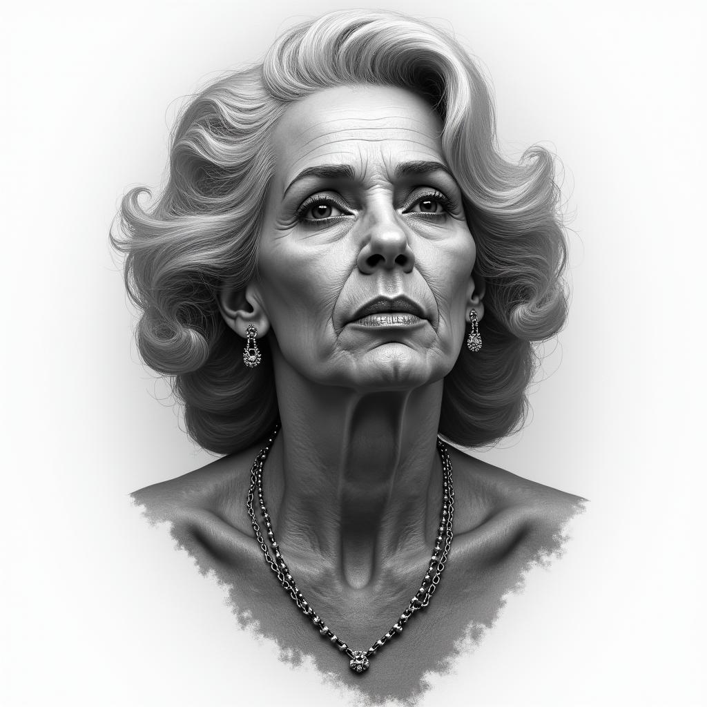 The death of my grandmother Carmen Yajaira Apontehigly detailed tattoo - Variation 2