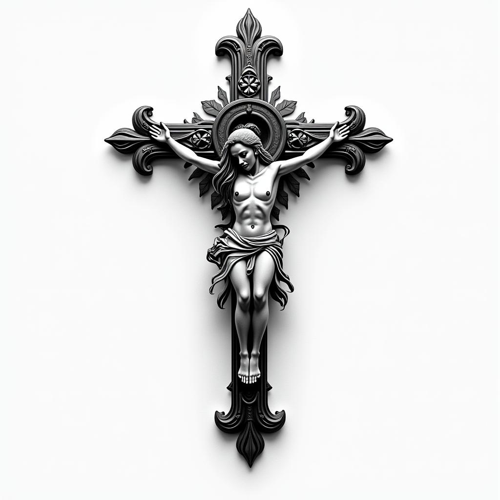 Crosshigly detailed tattoo - Variation 8