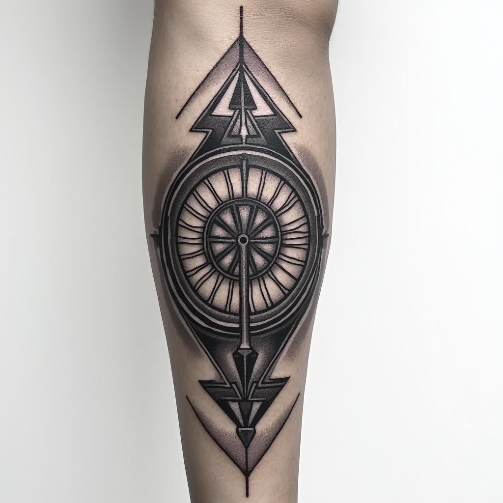 I am a man and the idea is a tattoo on the inside of the forearm, blending the symbol of electrical resistance with the pillars of stoicism: wisdom, justice, courage, and temperance.higly detailed tattoo - Variation 6