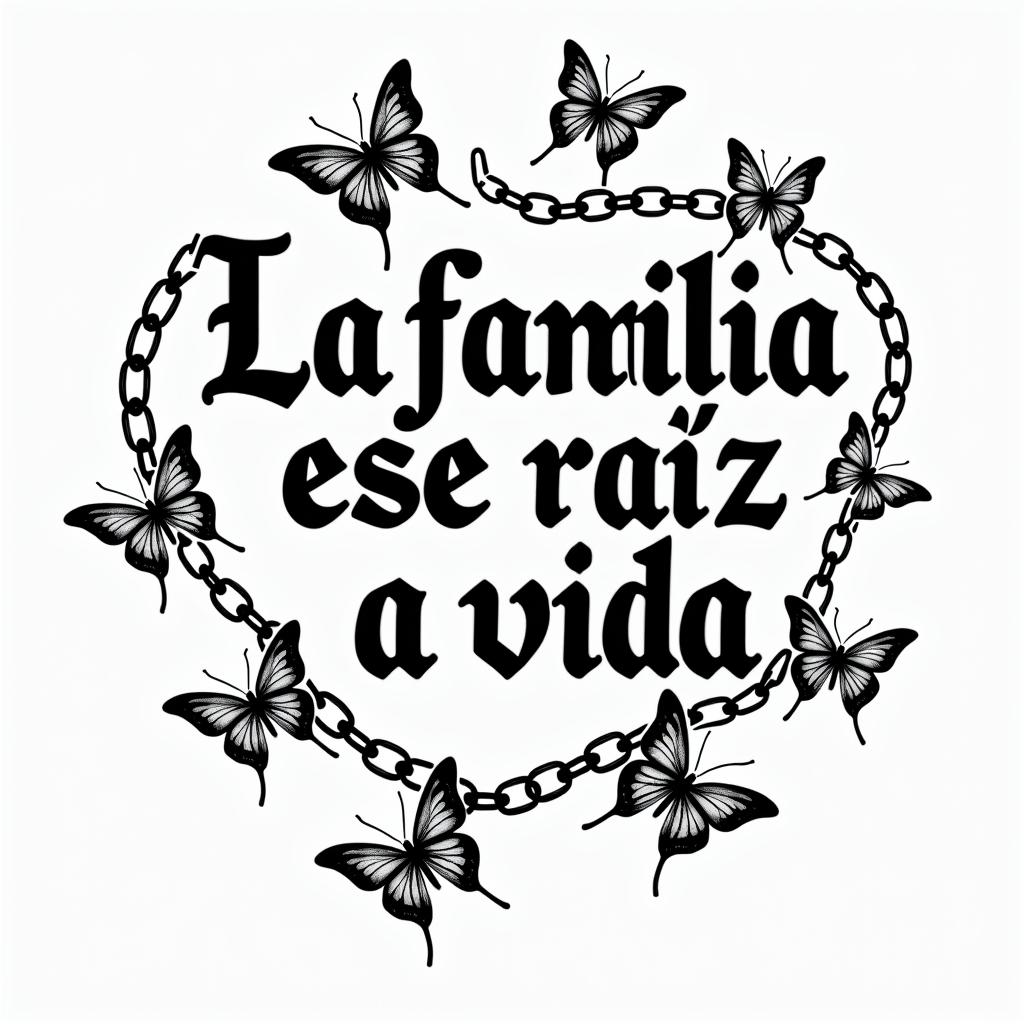 Word Script tattoo design