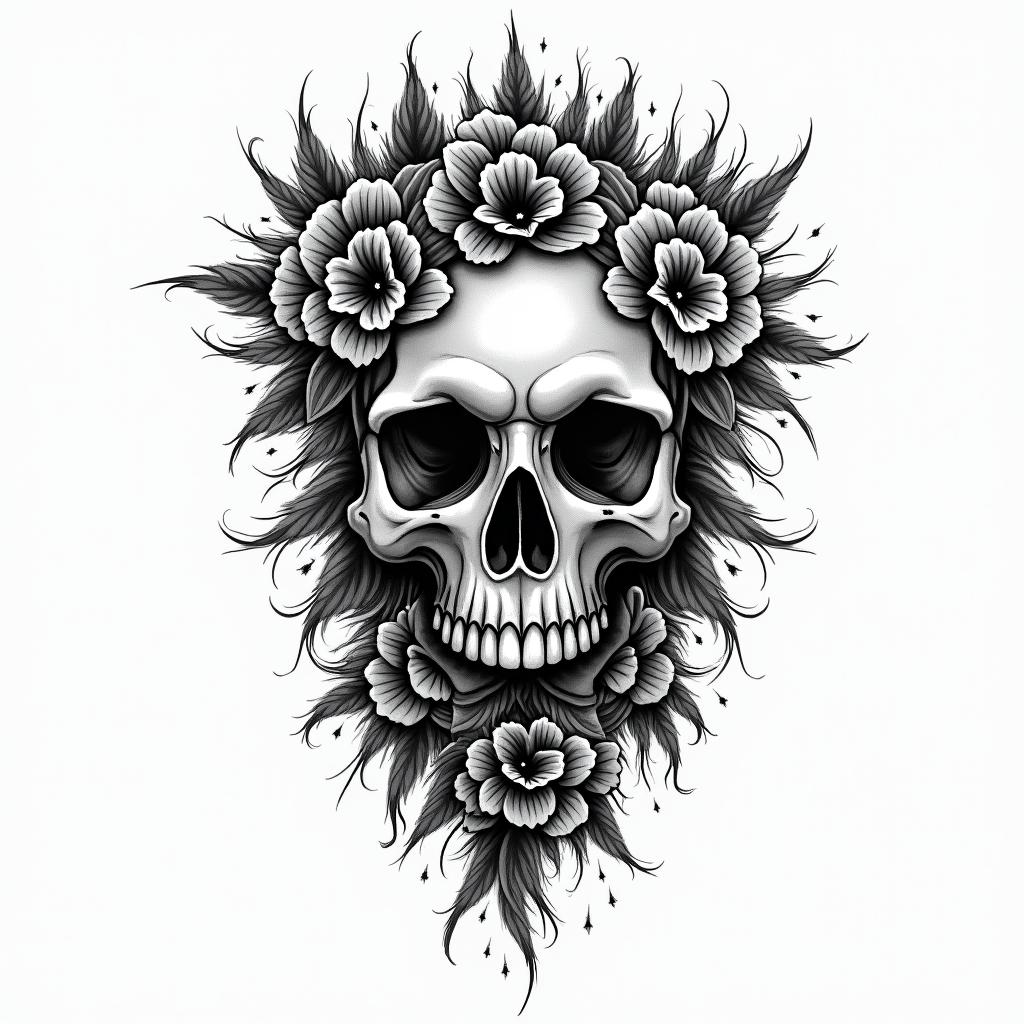 Broken roadin authentic tattoo style, incorporating traditional modifications, bold black outlines, solid color fills, featuring classic authentic elements - Variation 2