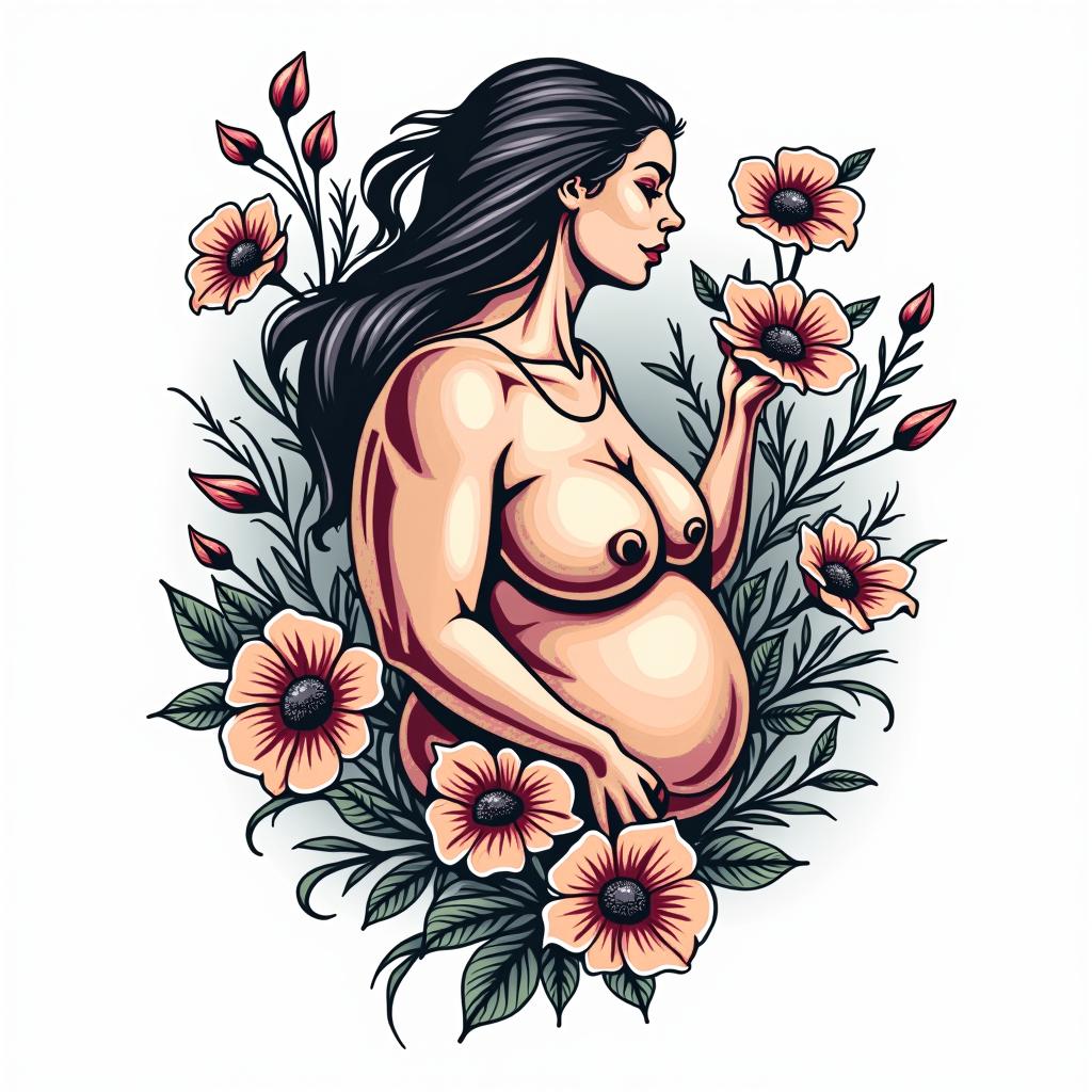 A medical logo focused on gynecology and obstetrics that includes the initials FBSR.in pop art style tattoo, featuring bold and vibrant colors, exaggerated outlines, iconic imagery, inspired by comic books and speech bubbles, comic book characters, retro pop culture - Variation 6