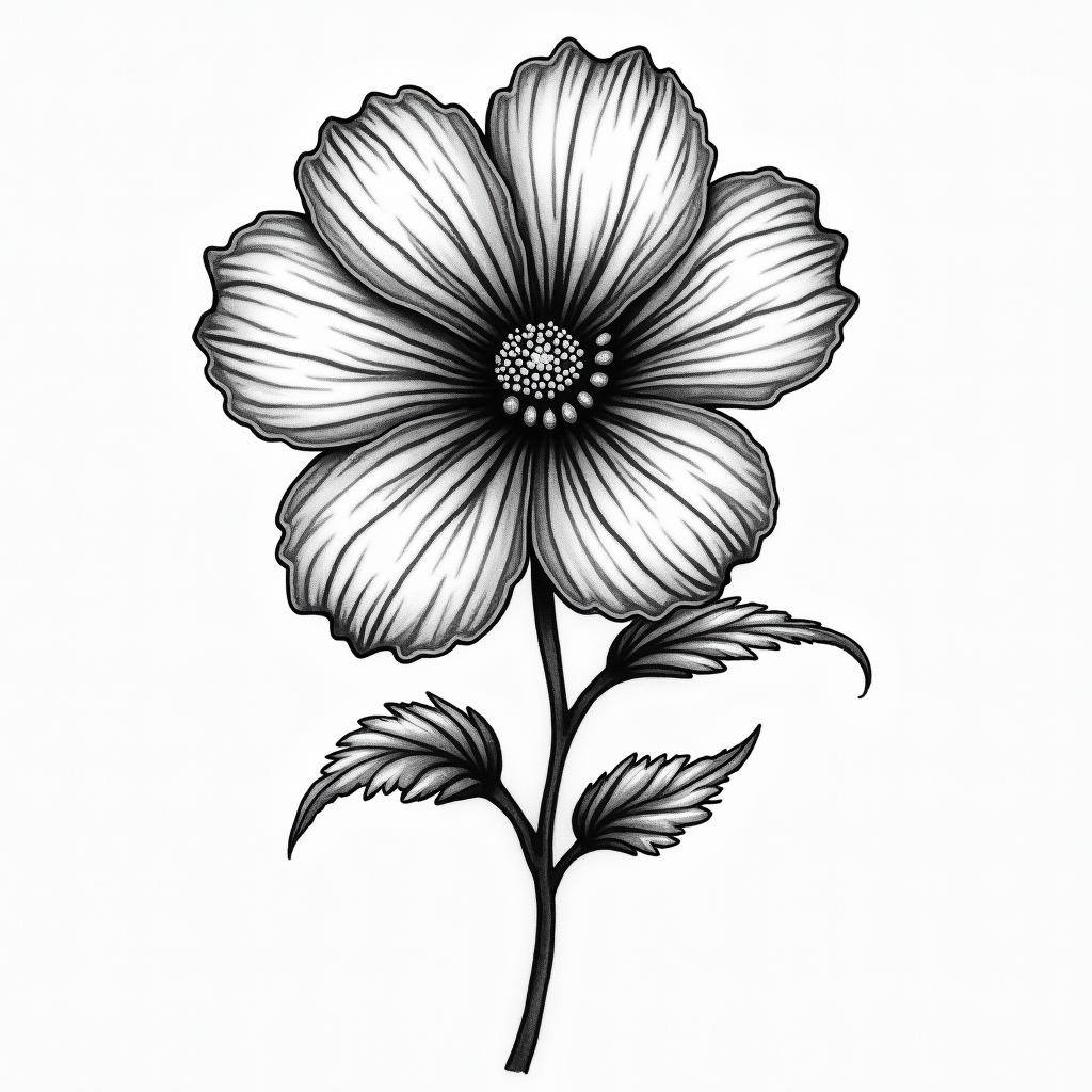 Shoulder flowerin bohemian style tattoo, 8k - Variation 4