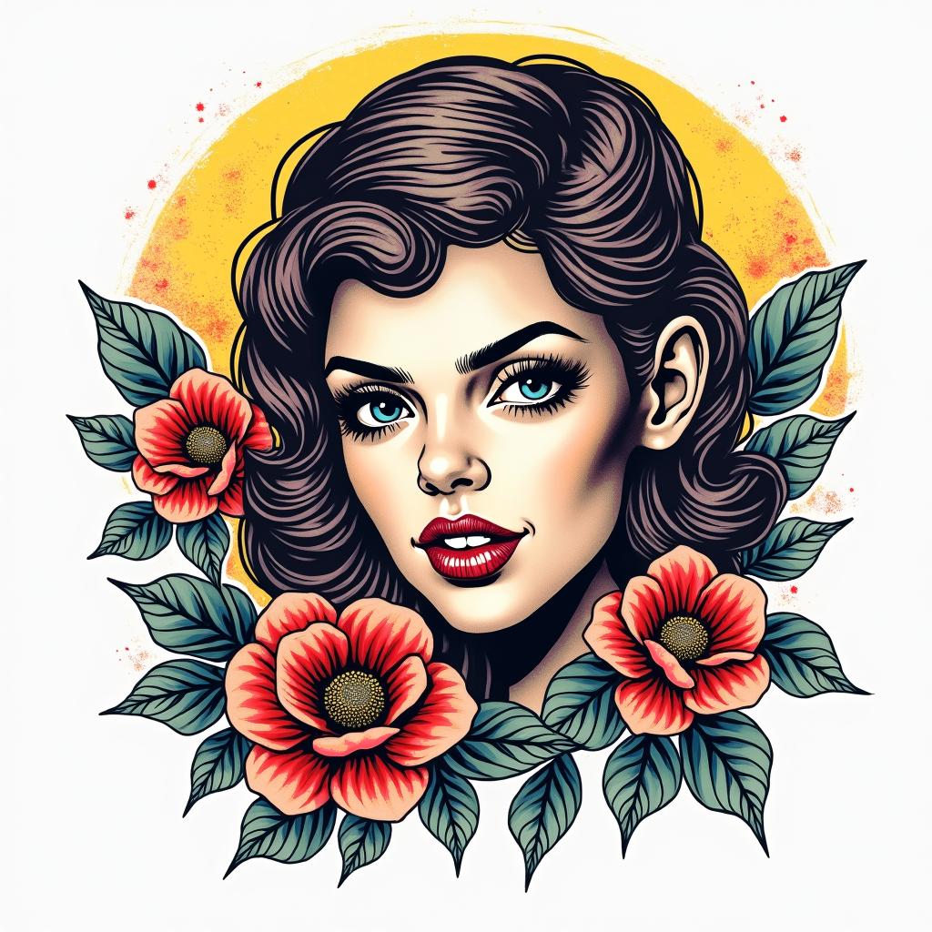 Hurdle are lifein pop art style tattoo, featuring bold and vibrant colors, exaggerated outlines, iconic imagery, inspired by comic books and speech bubbles, comic book characters, retro pop culture - Variation 4