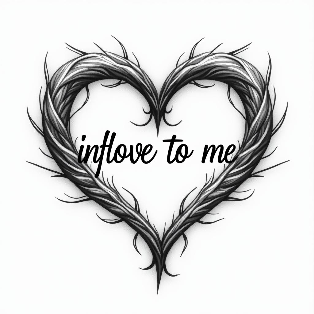 Infinite love to metext-based tattoo, japanese font ultra-realistic, perfectly placed, high-quality font design, photo-realistic shading, 8k, high quality, finely detailed typograph - Variation 4
