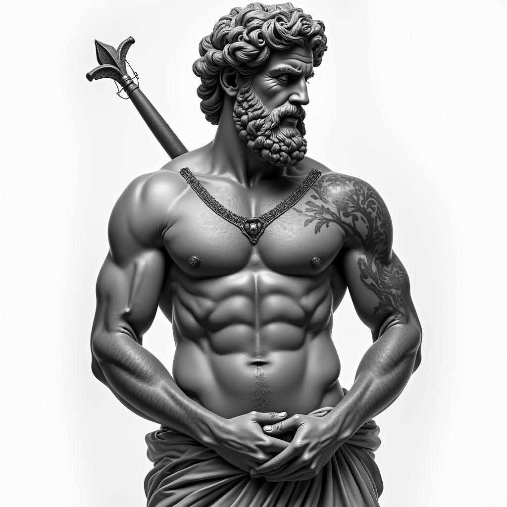 Upper arm Greek god
realismin realism tattoo style, featuring a highly detailed, lifelike, capturing every detail, photorealistic, ultra realistic, intricate shading, smooth and sharp, - Variation 4