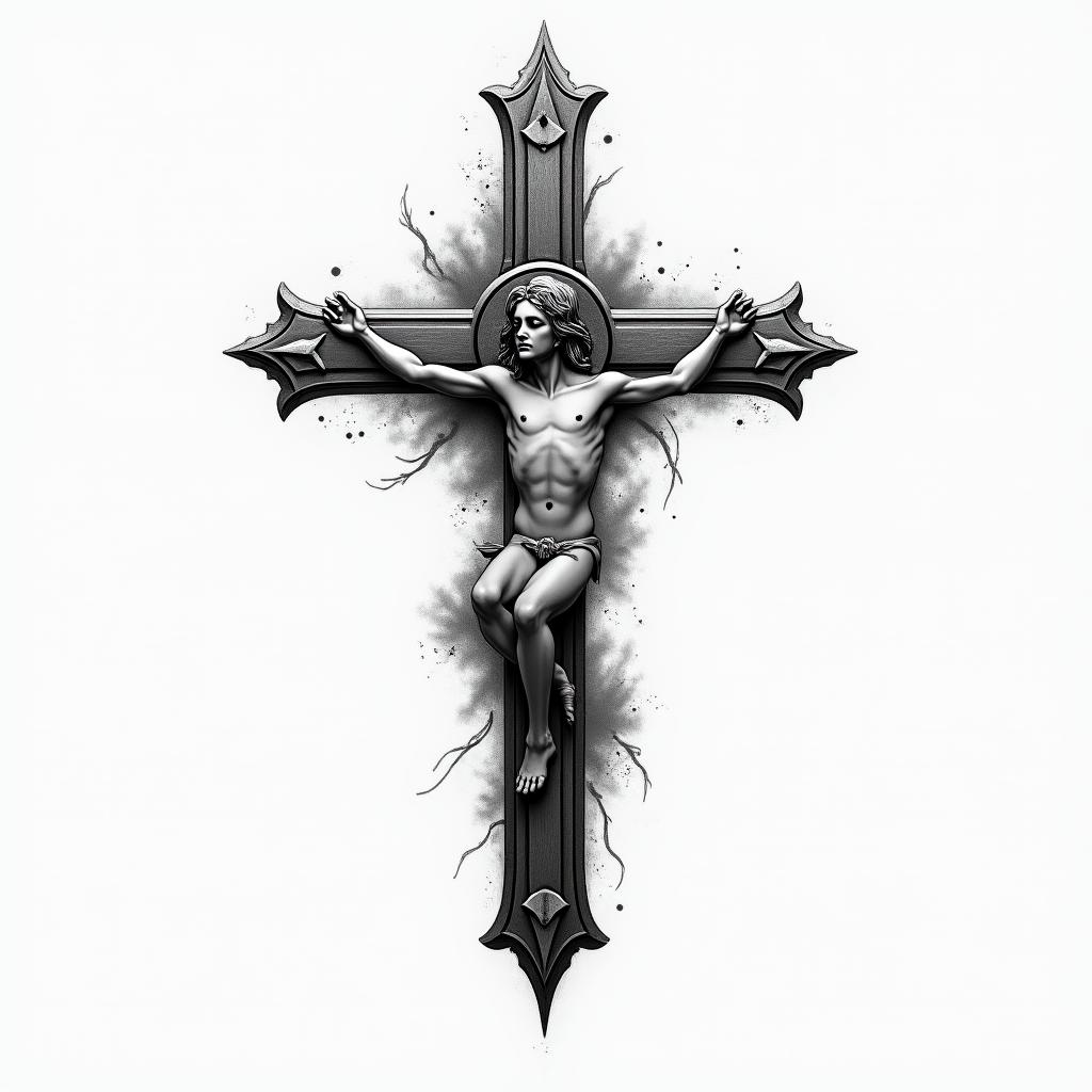 Crosshigly detailed tattoo - Variation 4