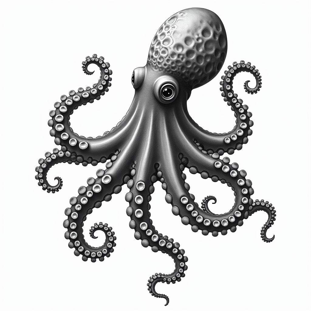Octopusin bohemian style tattoo, 8k