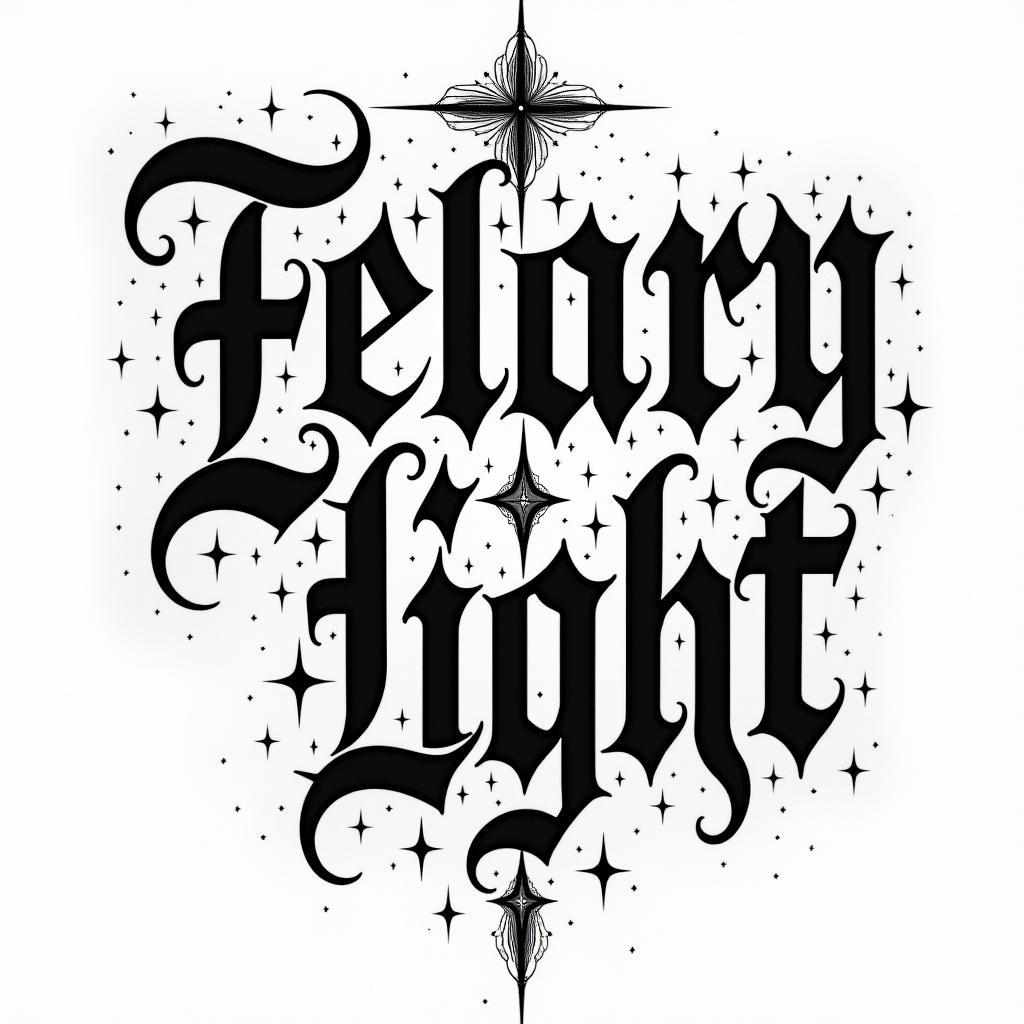 Corey Poore & Jessica Pooretext-based tattoo, gothic font ultra-realistic, perfectly placed, high-quality font design, photo-realistic shading, 8k, high quality, finely detailed typography - Variation 3