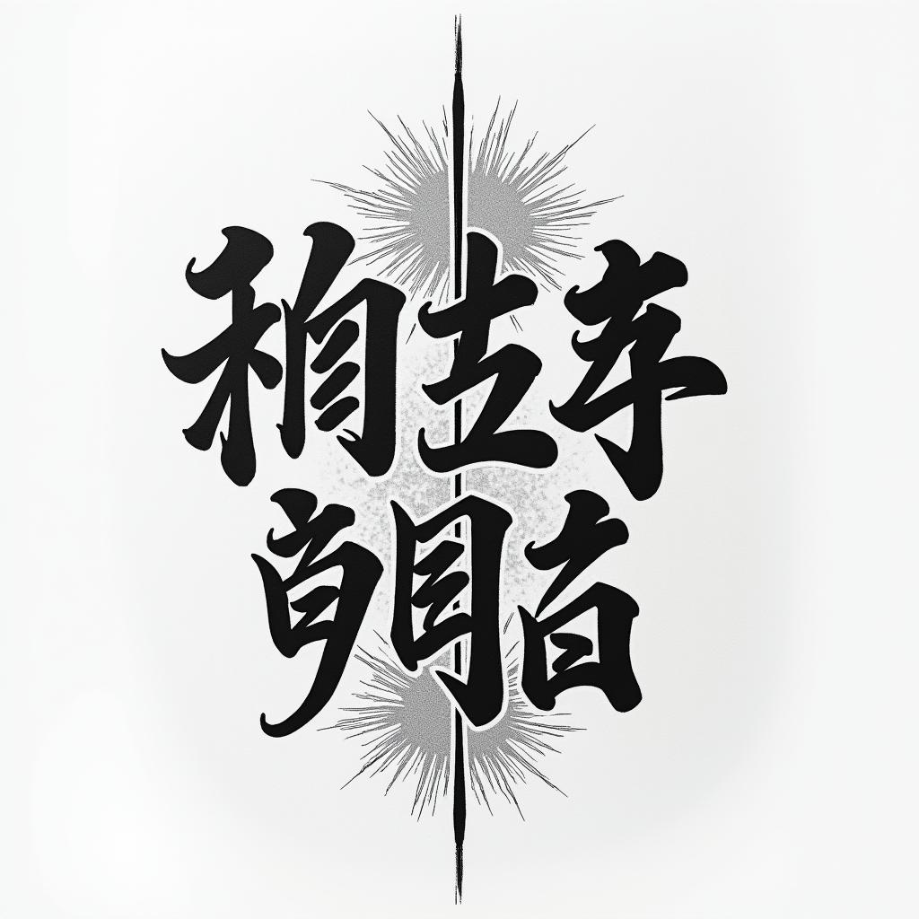 Corey Poore & Jessica Pooretext-based tattoo, japanese font ultra-realistic, perfectly placed, high-quality font design, photo-realistic shading, 8k, high quality, finely detailed typograph - Variation 3