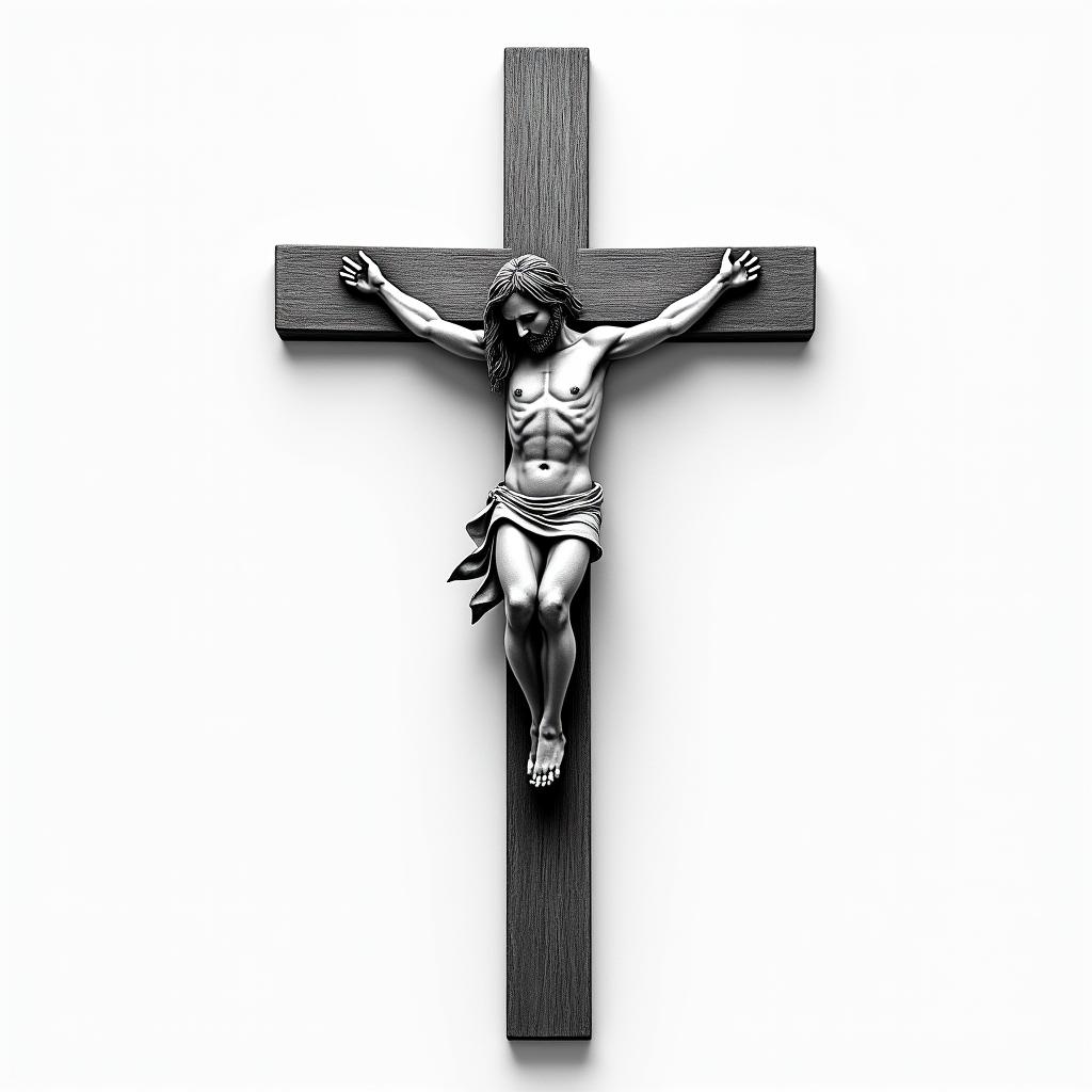 Church crosshigly detailed tattoo - Variation 1