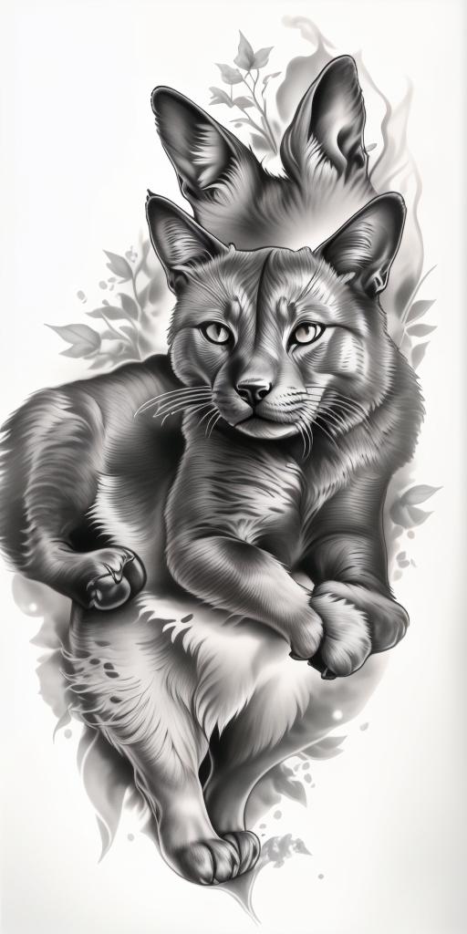 A highly detailed and lifelike composition, tattoo art, realism style, ultra-high resolution, smooth gradients and intricate textures, monochromatic black-and-gray tones, diffused soft lighting for natural depth.undefined - Variation 28