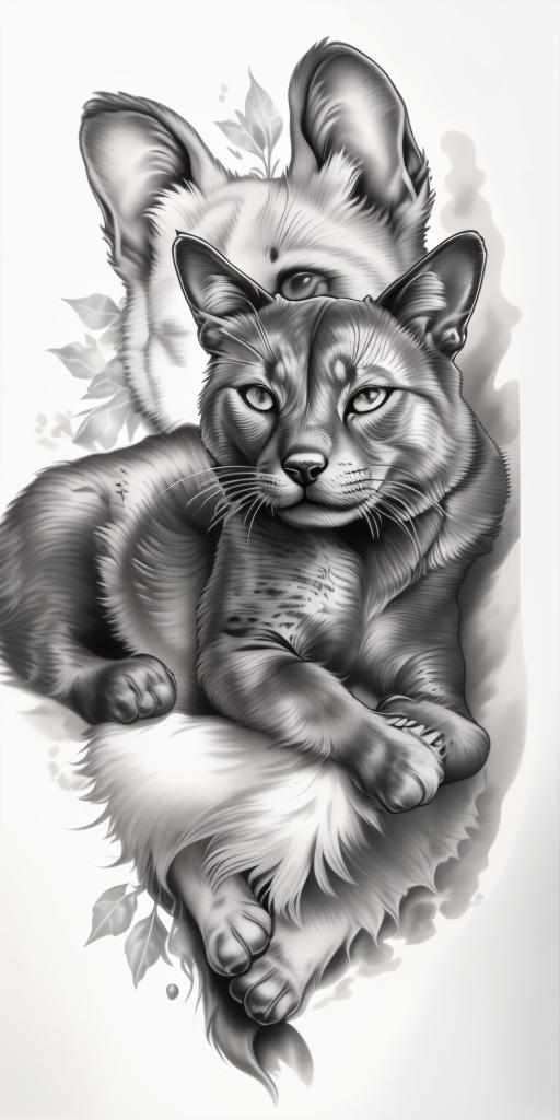 A highly detailed and lifelike composition, tattoo art, realism style, ultra-high resolution, smooth gradients and intricate textures, monochromatic black-and-gray tones, diffused soft lighting for natural depth.undefined - Variation 27