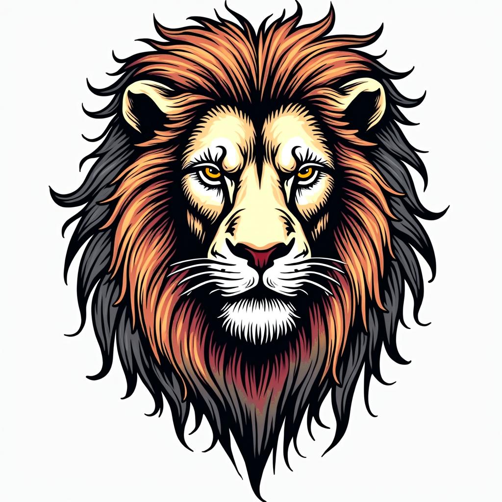Leo sign, solo levelingin pop art style tattoo, featuring bold and vibrant colors, exaggerated outlines, iconic imagery, inspired by comic books and speech bubbles, comic book characters, retro pop culture - Variation 4