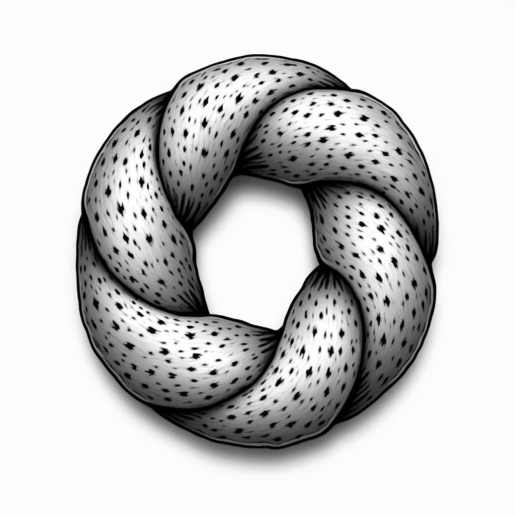 Simple Bretzelhigly detailed tattoo - Variation 1
