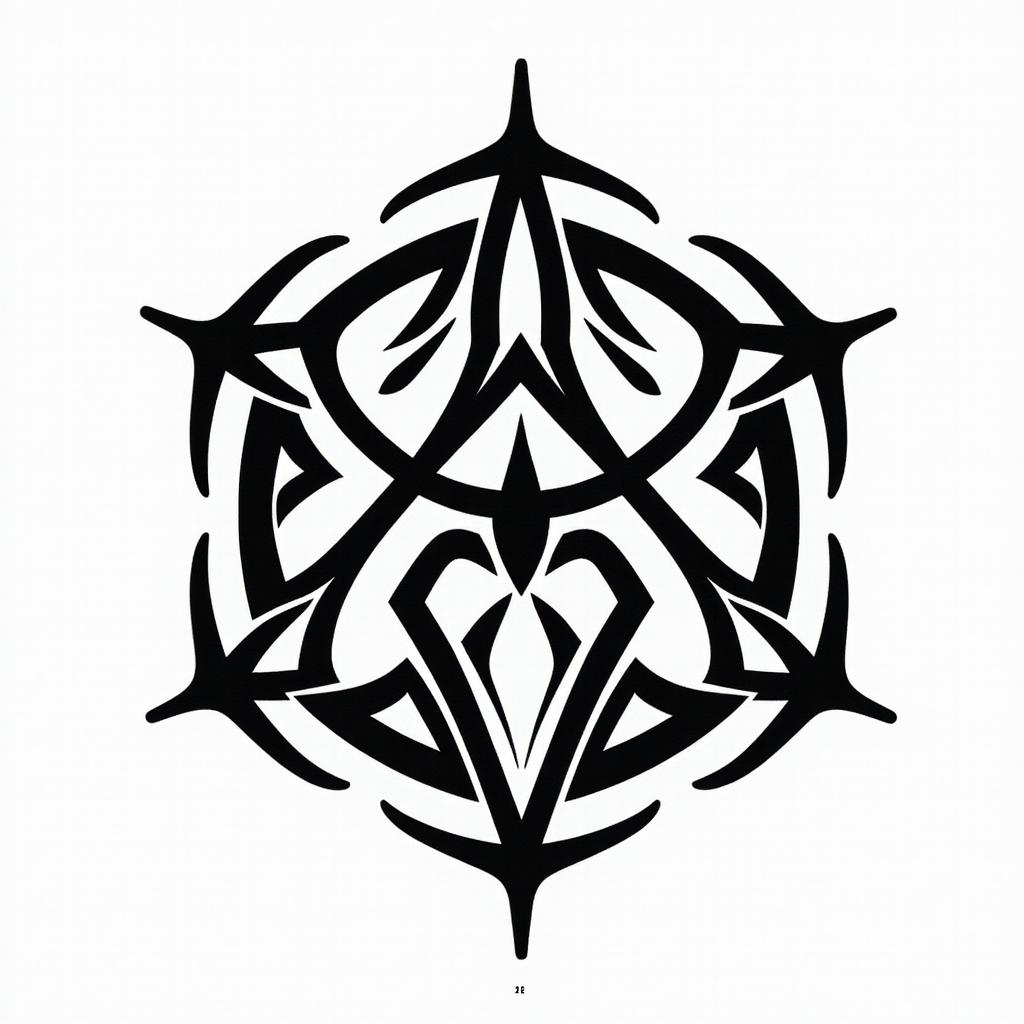 I want the number 42 the words don’t panic and a bowl of petuniasin tribal tattoo style, featuring bold and black geometric shapes, curved lines, intertwine and flow seamlessly, creating a powerful and symbolic design, polynesian and maori styles