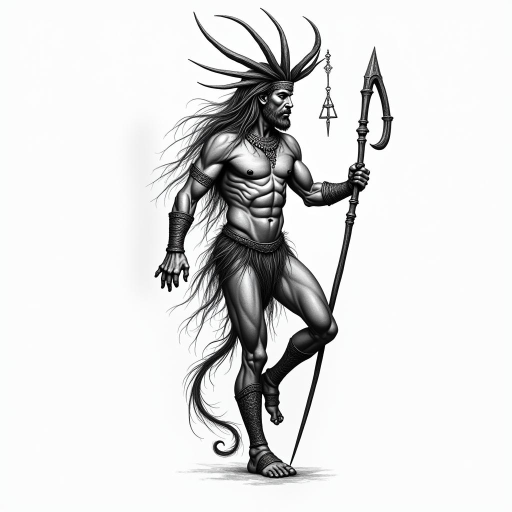 1997 Sagittarius Pueblohigly detailed tattoo - Variation 1
