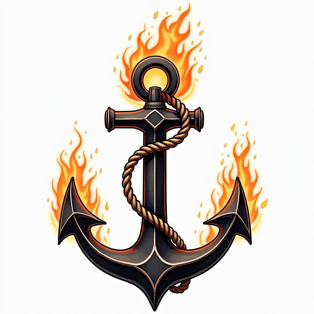 Flame Design tattoo example 3