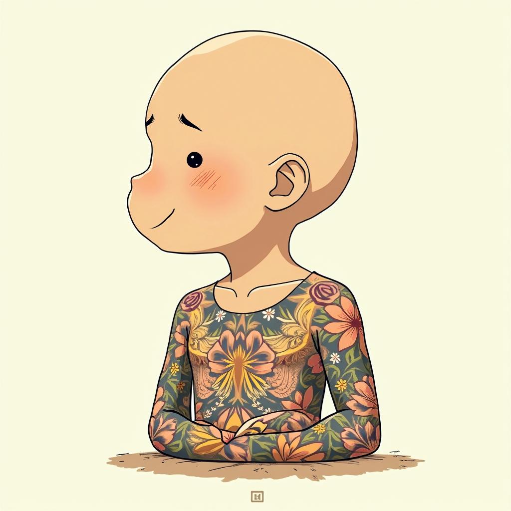 Filipino flag and great Britain flag combinationsGhibli, Studio Ghibli aesthetic, hand-drawn anime style, retro nostalgic atmosphere, retro soft pastel color palette with earthy tones, retro Japanese cinematic shot, yellow tint effect, bald character, smooth surface, anime shadow 90's anime style