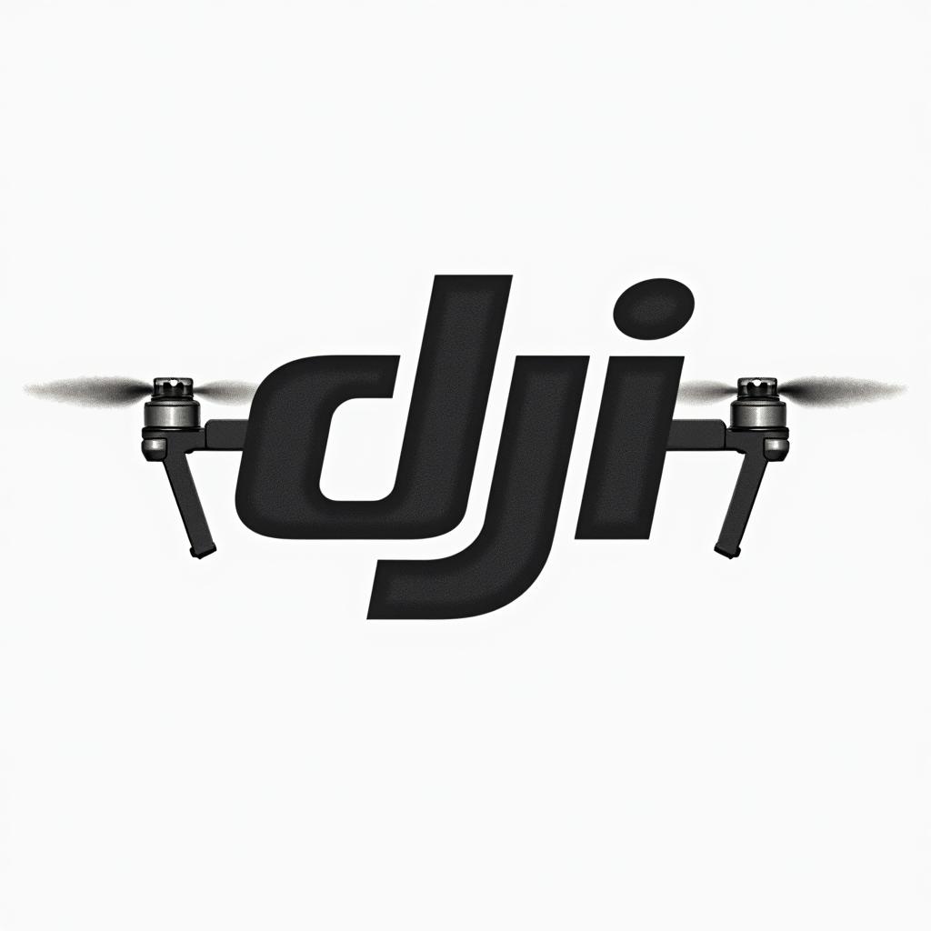 I want a picture of the DJI logo with some drones flying past ithigly detailed tattoo