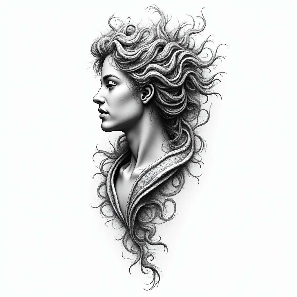 Parcel of Virgohigly detailed tattoo
