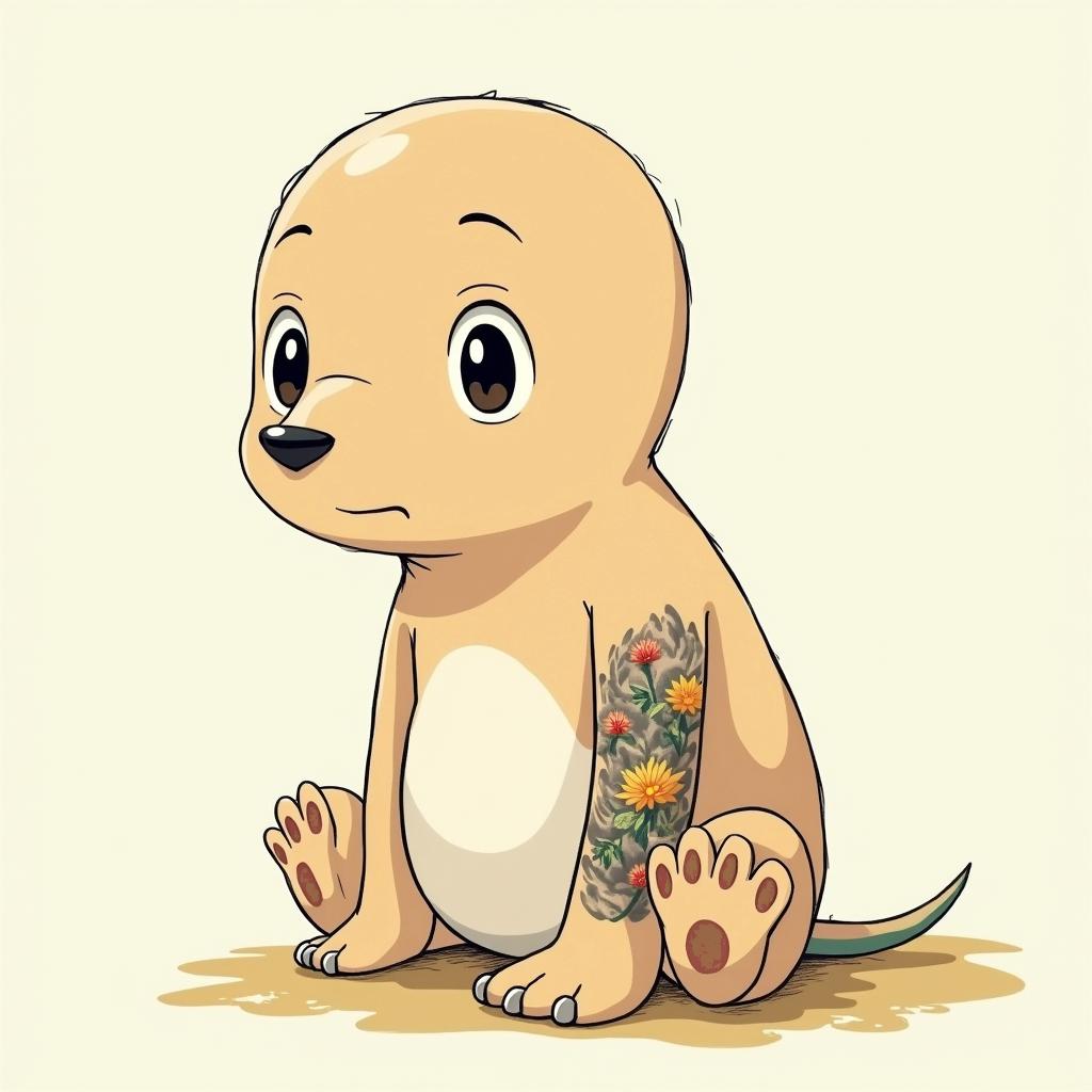 Samuele, half Italian and half English, loves large animals and is a Pisces who lives in Italy.Ghibli, Studio Ghibli aesthetic, hand-drawn anime style, retro nostalgic atmosphere, retro soft pastel color palette with earthy tones, retro Japanese cinematic shot, yellow tint effect, bald character, smooth surface, anime shadow 90's anime style - Variation 2